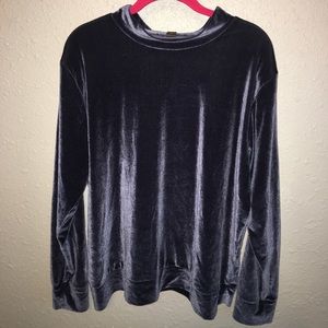 Long sleeve velvet shirt